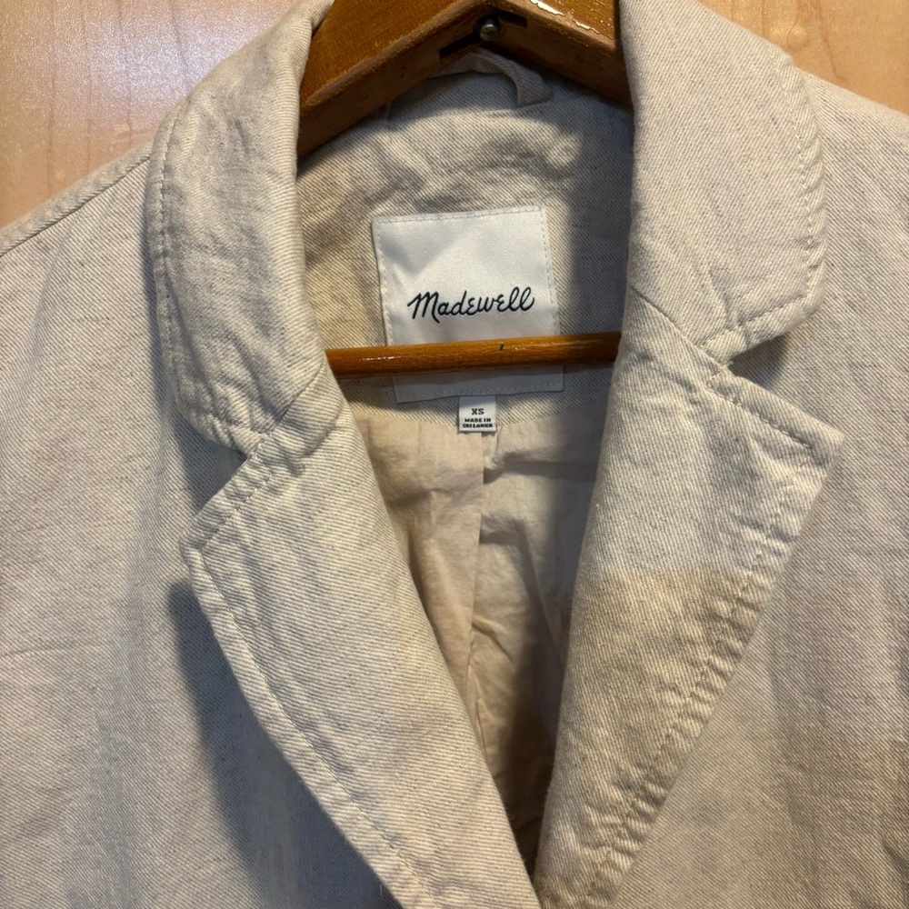 Madewell Cotton-Linen Belted Blazer XS - Picture 3 of 6
